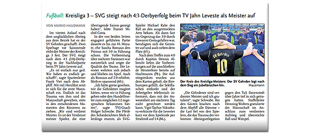 mit den gutgelaunten D-Junioren der JSG Leveste-Gehrden.